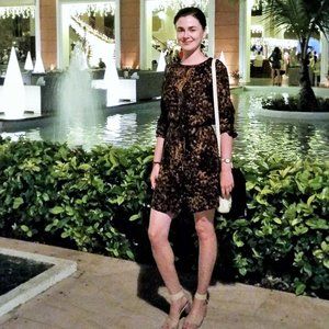 SALE {Merona} tortoise high-low shirt dress, sz S